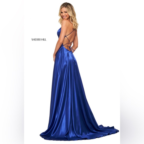 Royal Blue Sherri Hill prom dress - Picture 5 of 5